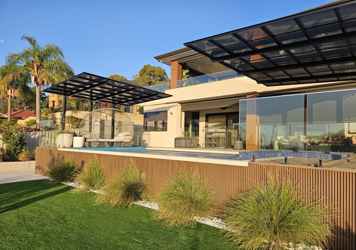 Shade Nation pool shade structure