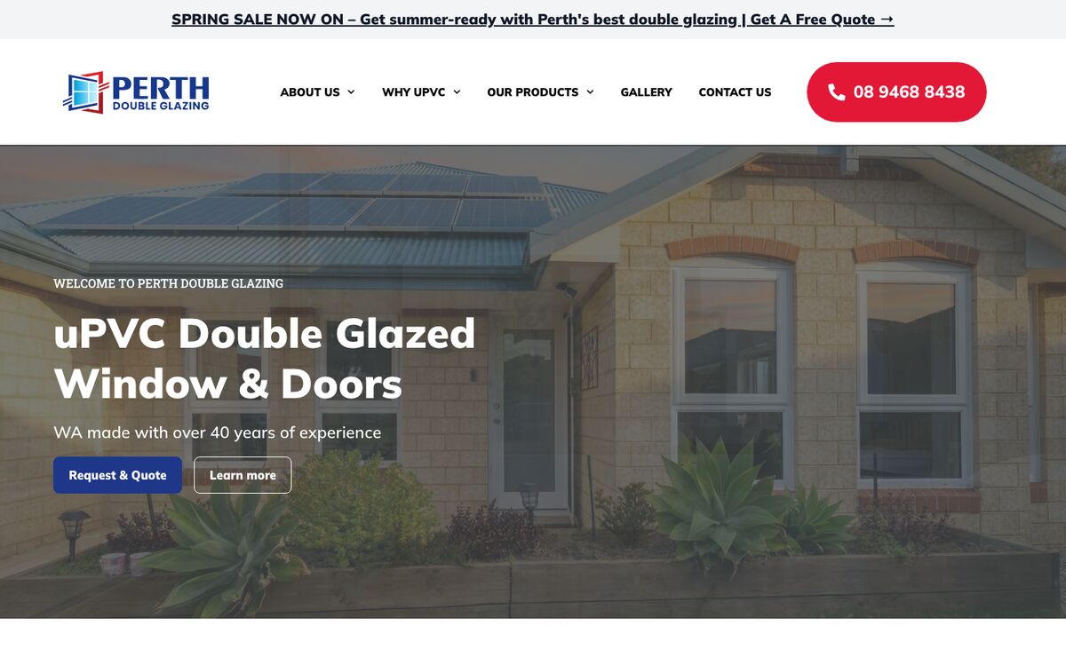 Perth Double Glazing website