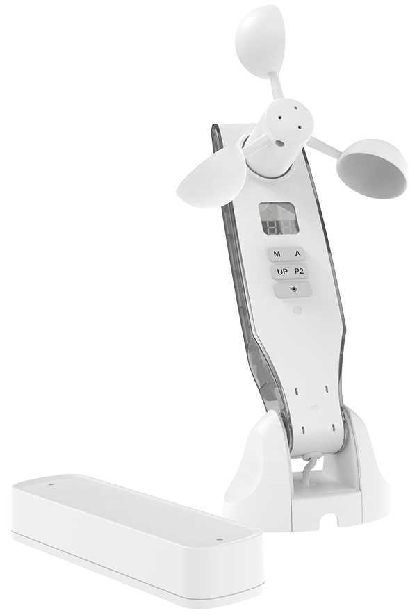 Automate AC 240V Wind & Sun Sensor, showing the anemometer cups and LCD display