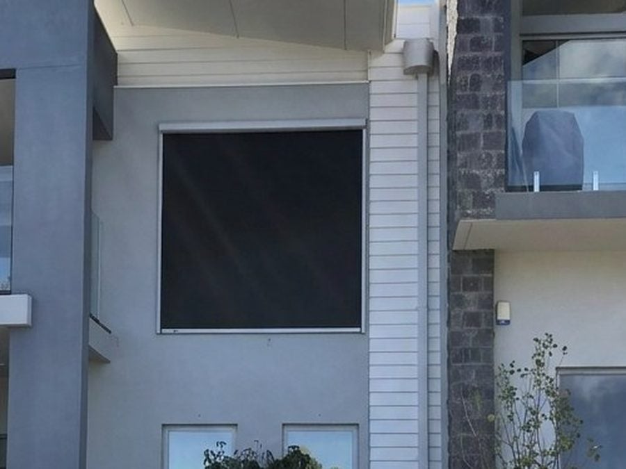 NSS Lunar outdoor window blind on an upper-storey window
