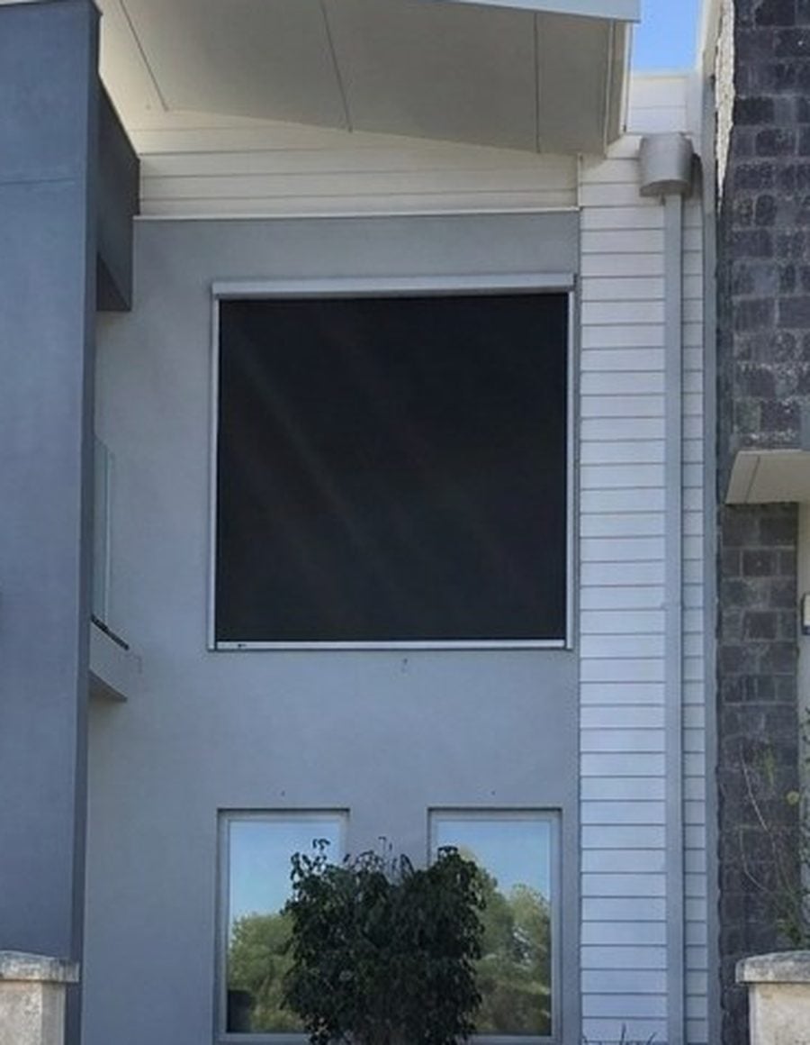 NSS Lunar outdoor window blind on the upper storey of a Perth home